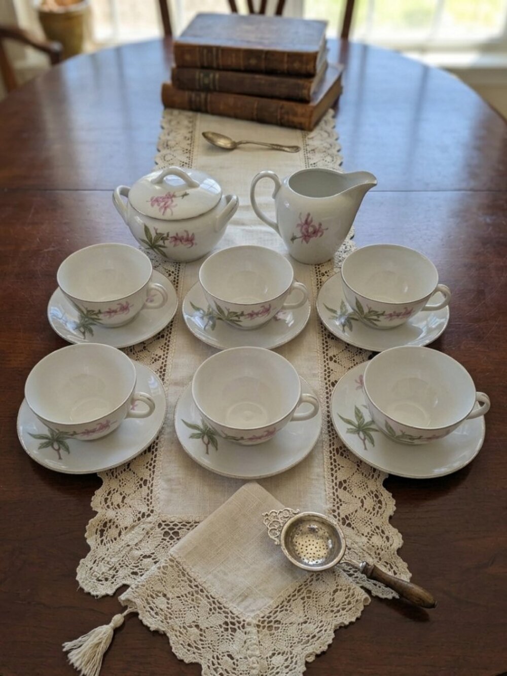 Vintage Sango Spring Bouquet Fine China Tea Set - 14 pieces Service for 6